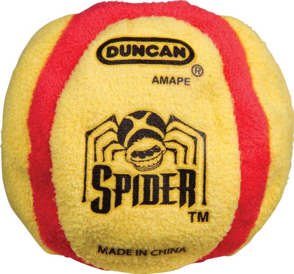 🔥Duncan Footbag Hacky Sack Spider 6-Panel Red/Yellow BNWT🔥